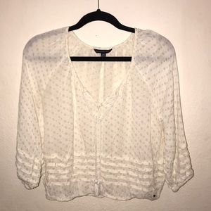 American Eagle boho cropped blouse